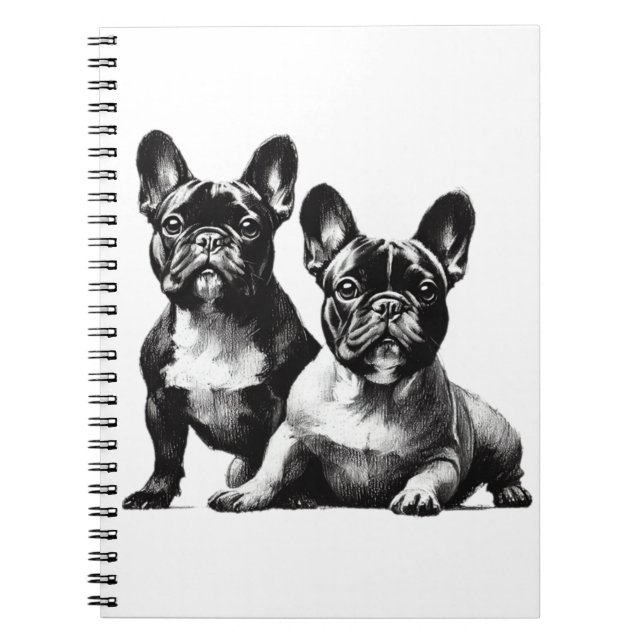 Frenchie Journal, Fransk Bulldog Journal Anteckningsbok (Framsidan)