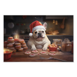 Frenchie jul Cookies Festive Helgdag Fototryck