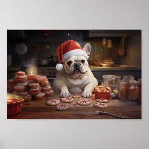 Frenchie jul Cookies Festive Helgdag Poster