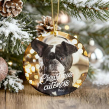 Frenchie jul Cuteness Cute Helgdag Ornament