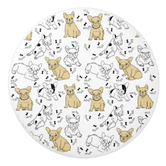 Frenchie Kärlek Bones Knopp