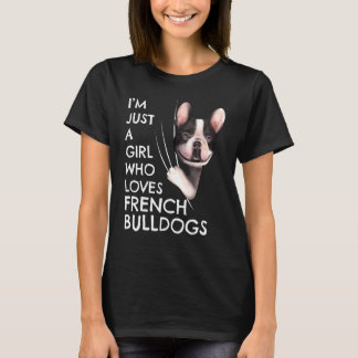 Frenchie Kvinnor Bara En Tjej Som Älskar Fransk Bu T Shirt