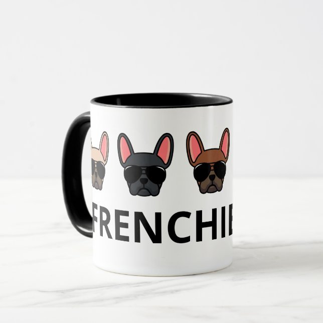 Frenchie Mad Fransk Bulldog Mugg (Framsida vänster)
