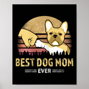 Frenchie Mamma All Vintage Fransk Bulldog Puppy Lo Poster