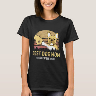 Frenchie Mamma All Vintage Fransk Bulldog Puppy Lo T Shirt