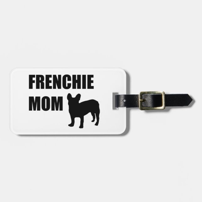 Frenchie mamma bagagebricka (Horisontell Framsida)