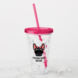 Frenchie Mamma Black och Tan Fransk Bulldog Take Away Mugg