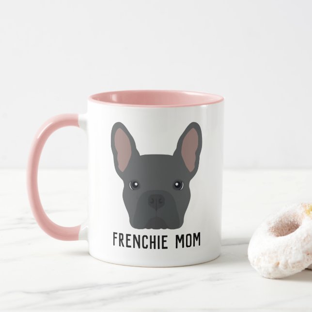 Frenchie Mamma Blue Fransk Bulldog Mugg (Med munk)