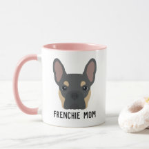 Frenchie Mamma Blue och Tan Fransk Bulldog Mugg