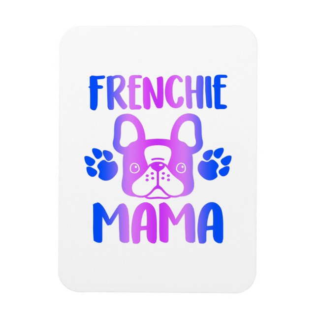 Frenchie Mamma Bulldog for Hund Päls Mamma Funny Magnet (Vertikal)