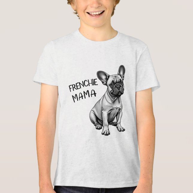 Frenchie Mamma Cute Fransk Bulldog Hund Mamma T Shirt (Framsida)