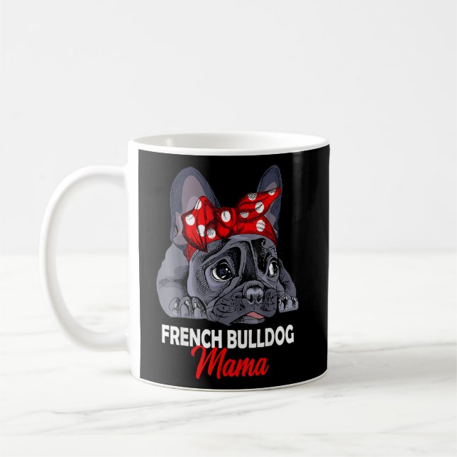 Frenchie Mamma Cute Fransk Bulldog Hund Womens Kaffemugg (Vänster)
