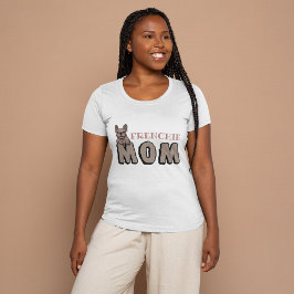 Frenchie Mamma Fransk Bulldog Älskare Brown T Shirt