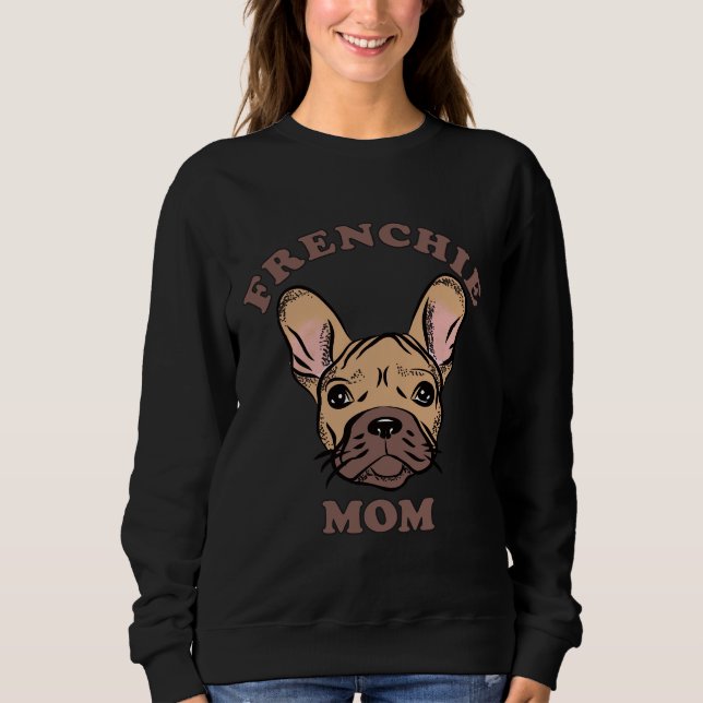 Frenchie Mamma Fransk Bulldog Älskare T Shirt (Framsida)