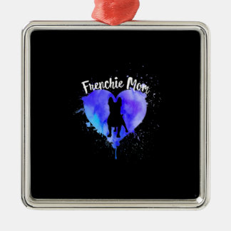 Frenchie Mamma Fransk Bulldog Hund Funny Gift Mamm Julgransprydnad Metall