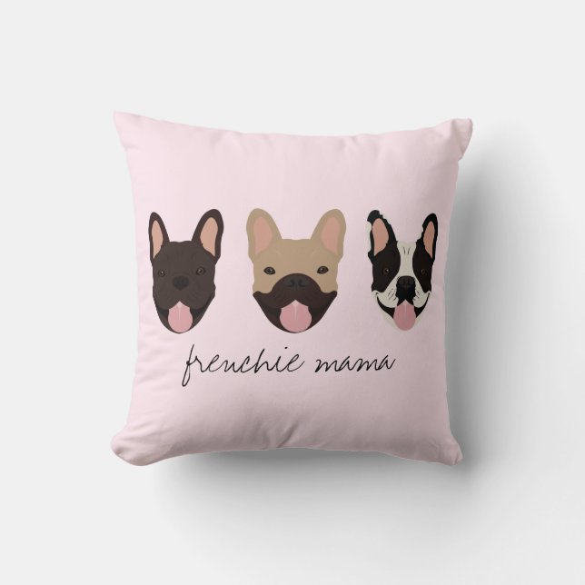 Frenchie Mamma Fransk Bulldog Kudde (Framsida)
