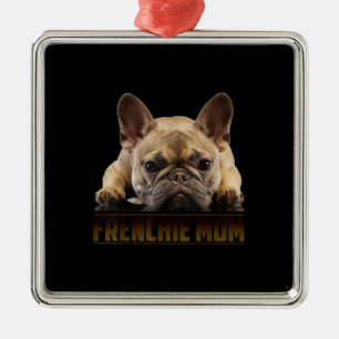 frenchie mamma fransk bulldog mamma-gåva julgransprydnad metall