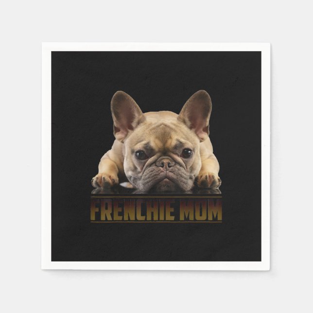 frenchie mamma | fransk bulldog mamma-gåva pappersservett (Framsidan)