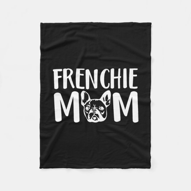 Frenchie Mamma Fransk Bulldog Pet Owner Hund älska Fleecefilt (Framsidan)