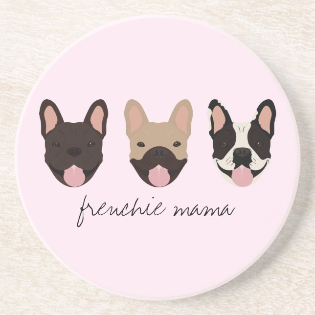 Frenchie Mamma Fransk Bulldog Underlägg (Framsidan)
