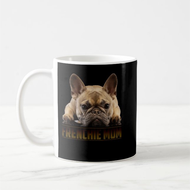 Frenchie Mamma Mors dag för Fransk Bulldog Mamma Kaffemugg (Vänster)