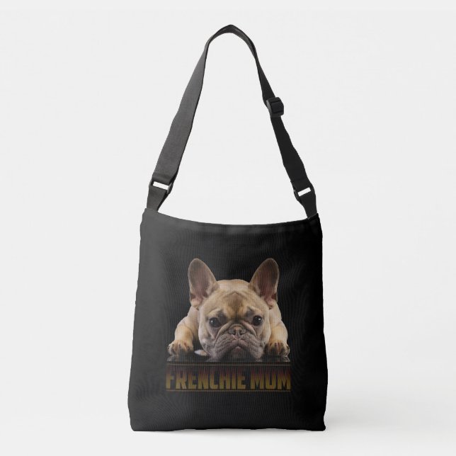 Frenchie Mamma T Women Fransk Bulldog Gift Hund Ma Axelväska (Framsida)