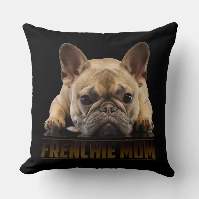 Frenchie Mamma T Women Fransk Bulldog Gift Hund Ma Kudde (Framsida)