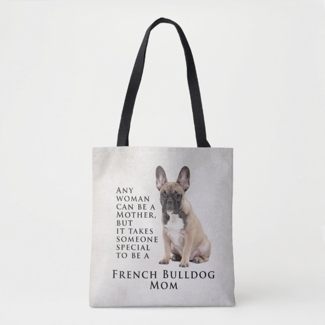 Frenchie Mamma Tote Tygkasse (Framsida)