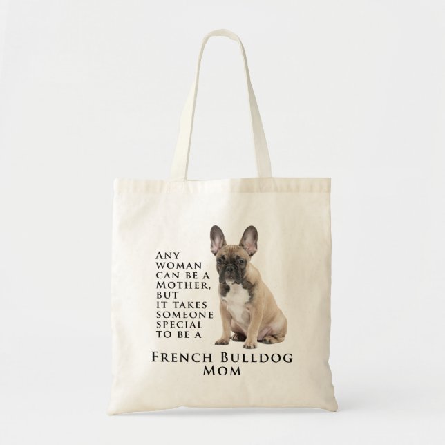 Frenchie Mamma Tote Tygkasse (Framsidan)
