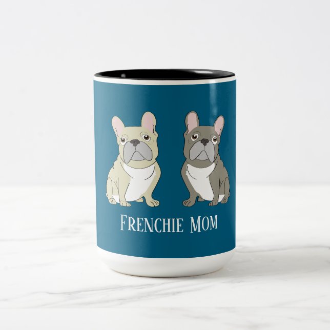 Frenchie Mamma Två-Tonad Mugg (Center)