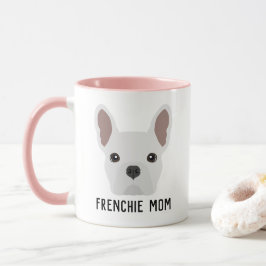 Frenchie Mamma White Fransk Bulldog Mugg