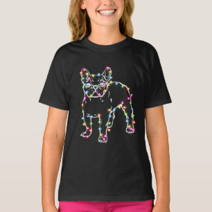 Frenchie med jul Ljus God jul T Shirt