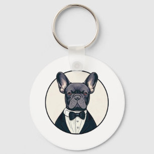Frenchie Mina herrar Nyckelring