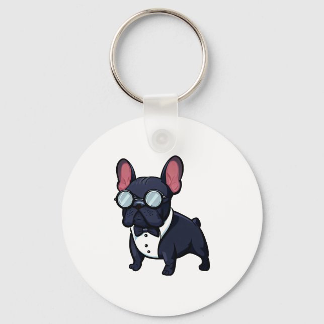 Frenchie Mina herrar Nyckelring (Framsida)