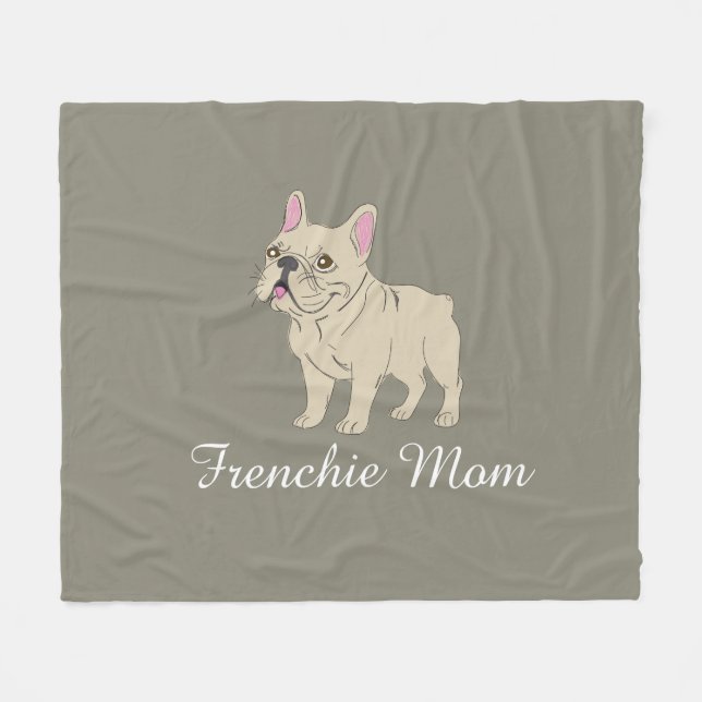 Frenchie Mom Fleecefilt (Framsidan (Horisontell))