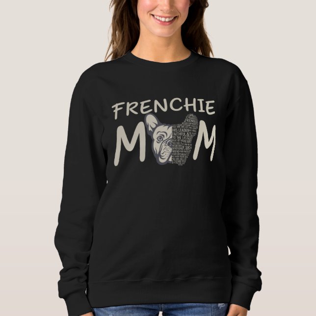 Frenchie Mom French Bulldog Word cloud Stylish T Shirt (Framsida)