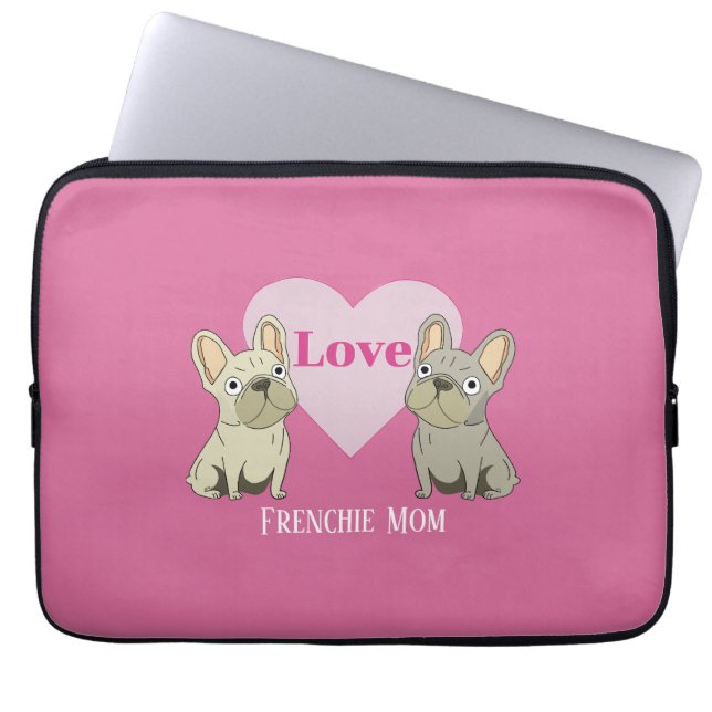 Frenchie Mom Laptop Fodral (Framsidan)