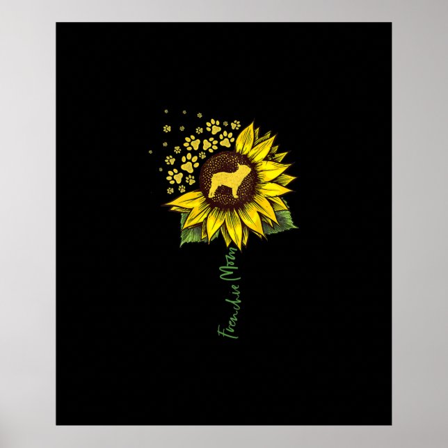 Frenchie Mom Sunflower French Bulldog Lover Gift Poster (Framsidan)