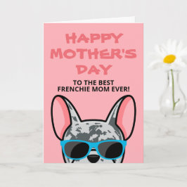 Frenchie Mother's Day Blue Merle Fransk Bulldog Kort