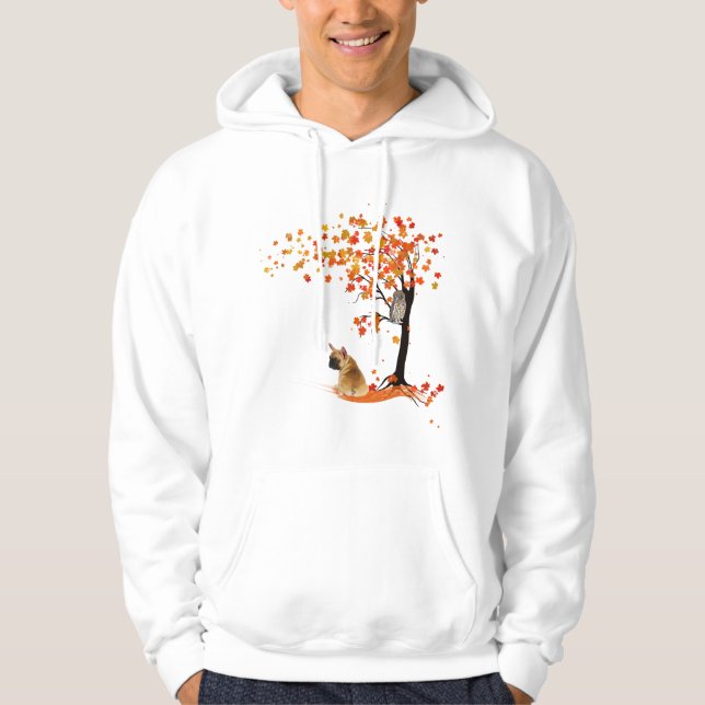 Frenchie My Spirit Animals Uggla Frenchie Älskare Hoodie (Framsida)