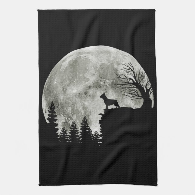 Frenchie On Mountain Halloween Theme Shirts Gift Kökshandduk (Vertikal)