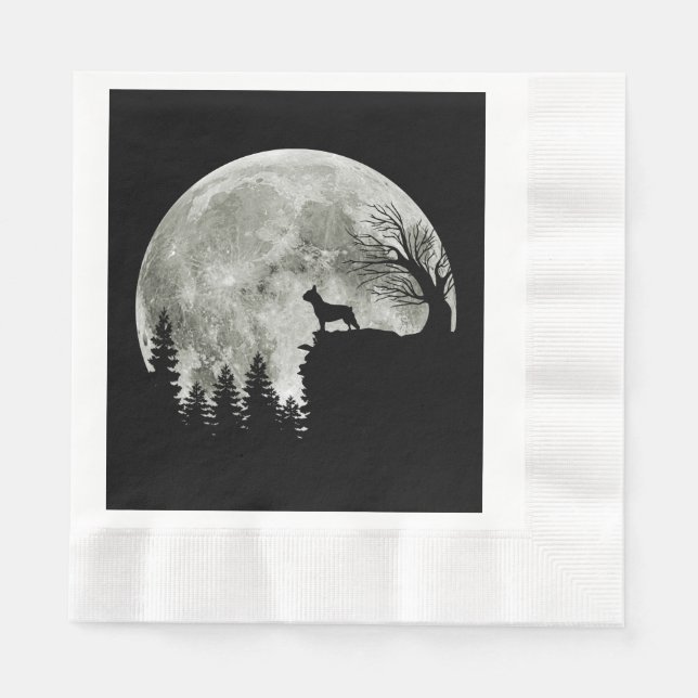 Frenchie on Mountain Halloween Theme Shirts Gift Pappersservett (Framsidan)