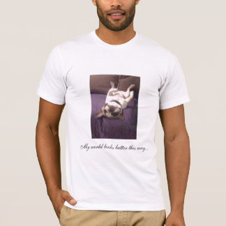 Frenchie på baksida t-shirt