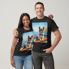 Frenchie på båten t shirt