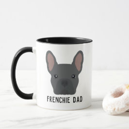 Frenchie Pappa Blue Fransk Bulldog Mugg
