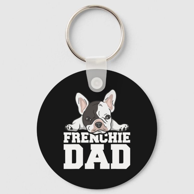 Frenchie Pappa citat för er frenchie Pappa Nyckelring (Framsida)
