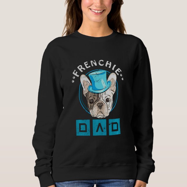 Frenchie Pappa Fransk Bulldog T Shirt (Framsida)