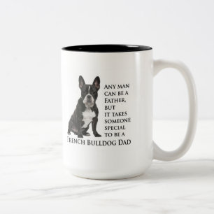 Frenchie pappamugg Två-Tonad mugg