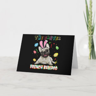 Frenchie Present Påsken Fransk Bulldog Kanin Kort