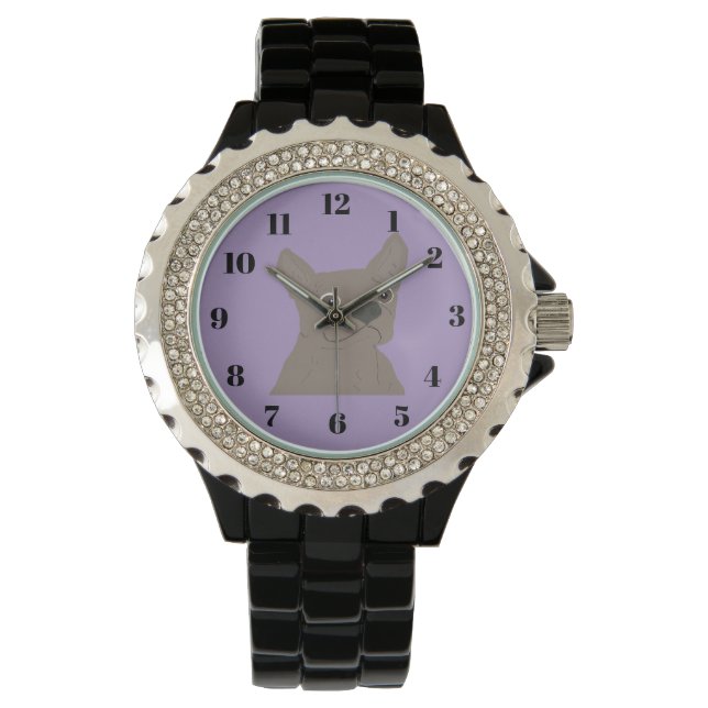 Frenchie, purple armbandsur (Framsida)